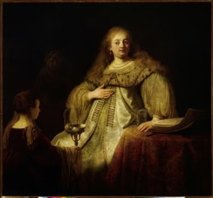 Sophonisbe otrzymuje kubek trucizny na rozkaz męża autorstwa Rembrandt van Rijn