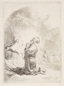 Święty Hieronim w modlitwie autorstwa Rembrandt van Rijn