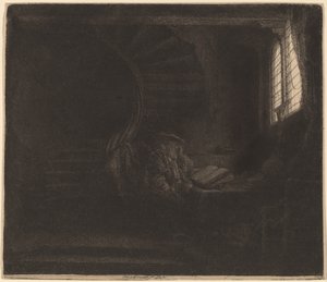 Św. Hieronim w Ciemnej Komnacie autorstwa Rembrandt van Rijn