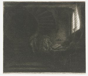 Św. Hieronim w ciemnej komnacie autorstwa Rembrandt van Rijn