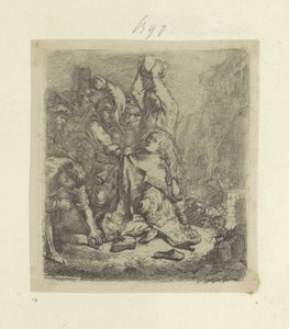 Steniging van Stefanus Kolekcja osiemdziesięciu pięciu oryginalnych grafik (tytuł serii) autorstwa Rembrandt van Rijn