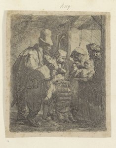 Straatmuzikanten Kolekcja osiemdziesięciu pięciu oryginalnych grafik (tytuł serii) autorstwa Rembrandt van Rijn
