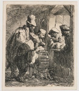 Wędrowni muzycy autorstwa Rembrandt van Rijn