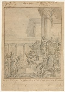 Studiuj dla króla Jozjasza rozdzierającego szaty autorstwa Rembrandt van Rijn