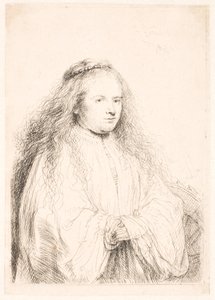 Studium Saskii jako S. Catharine („małej żydowskiej narzeczonej”) autorstwa Rembrandt van Rijn