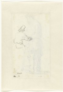 Studium mężczyzny widzianego od tyłu autorstwa Rembrandt van Rijn