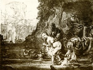 Zuzanna i Starsi autorstwa Rembrandt van Rijn