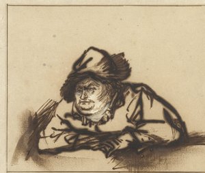 Aktor Willem Bartholsz Ruyter jako chłop Aktor Willem Bartholsz Ruyter jako chłop autorstwa Rembrandt van Rijn