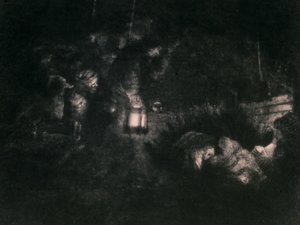 Adoracja pasterzy autorstwa Rembrandt van Rijn