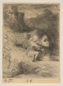 Agonia w ogrodzie, ca. 1652. autorstwa Rembrandt van Rijn