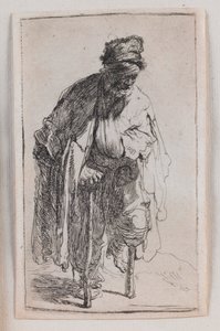 Żebrak z drewnianą nogą autorstwa Rembrandt van Rijn