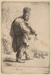 Ślepy skrzypek autorstwa Rembrandt van Rijn