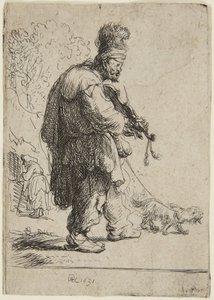Ślepy skrzypek autorstwa Rembrandt van Rijn