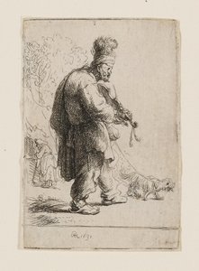 Ślepy skrzypek autorstwa Rembrandt van Rijn