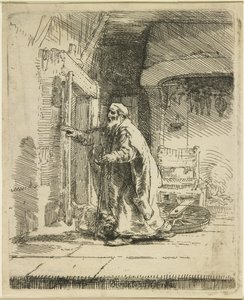 Ślepota Tobita, 1651 autorstwa Rembrandt van Rijn