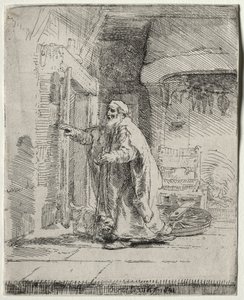 Ślepota Tobita: większa płyta autorstwa Rembrandt van Rijn
