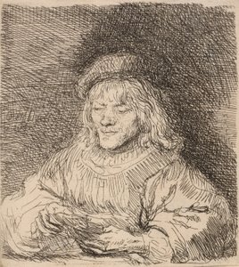 Gracz w karty, 1641. autorstwa Rembrandt van Rijn