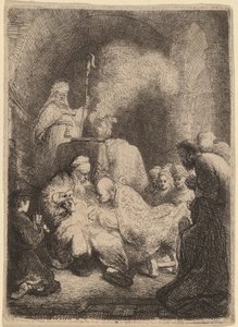 Obrzezanie: mały talerz autorstwa Rembrandt van Rijn
