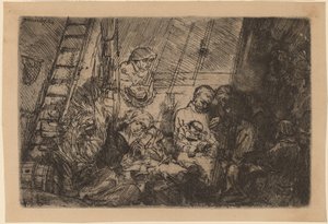 Obrzezanie w stajni autorstwa Rembrandt van Rijn