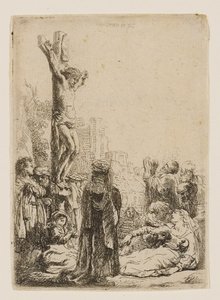 „Ukrzyżowanie”: mały obrazek autorstwa Rembrandt van Rijn