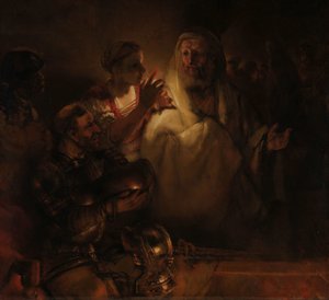 Odmowa św. Piotra autorstwa Rembrandt van Rijn
