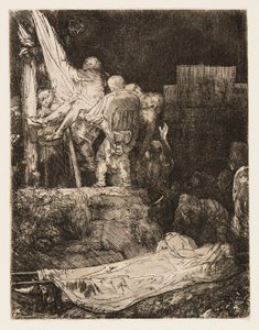 Zejście z krzyża przy pochodni autorstwa Rembrandt van Rijn