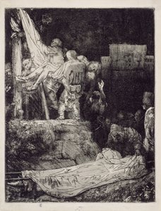 „Zjęcie z krzyża” w świetle pochodni autorstwa Rembrandt van Rijn