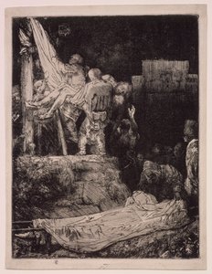 „Zjęcie z krzyża” w świetle pochodni autorstwa Rembrandt van Rijn
