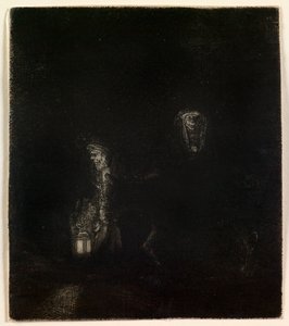 Ucieczka do Egiptu (utwór nocny) autorstwa Rembrandt van Rijn