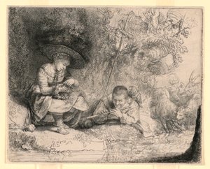 Fletista autorstwa Rembrandt van Rijn
