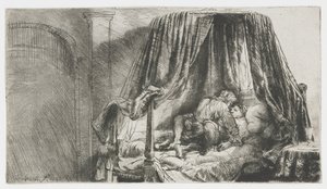 Łóżko francuskie autorstwa Rembrandt van Rijn