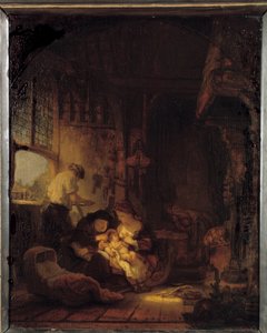 Obraz Świętej Rodziny autorstwa Harmenszoon van Rijn dit Rembrandt (1606-1669) autorstwa Rembrandt van Rijn