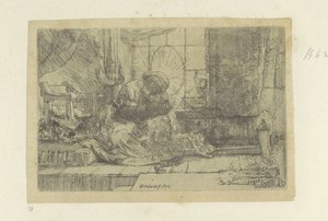 Święta Rodzina z Kotem i Wężem autorstwa Rembrandt van Rijn