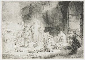 Grafika „Sto guldenów” autorstwa Rembrandt van Rijn