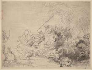 Wielkie polowanie na lwa autorstwa Rembrandt van Rijn