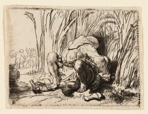 Mnich na polu kukurydzy autorstwa Rembrandt van Rijn