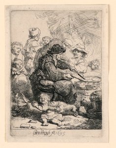 Kobieta naleśnikowa autorstwa Rembrandt van Rijn
