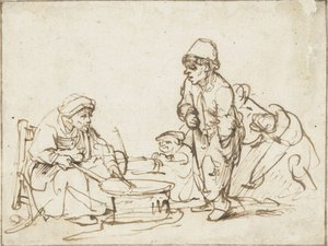Kobieta naleśnik, ok. 1930 r. 1635. autorstwa Rembrandt van Rijn