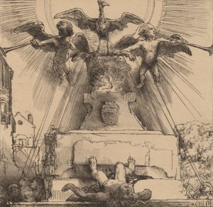 Feniks lub posąg obalony, 1658. autorstwa Rembrandt van Rijn