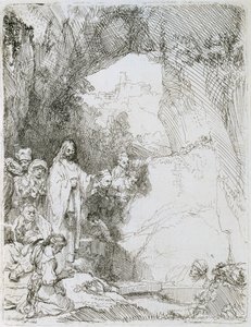 Wskrzeszenie Łazarza, 1642 autorstwa Rembrandt van Rijn