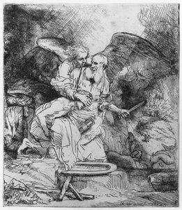 Ofiara Abrahama, 1645 autorstwa Rembrandt van Rijn