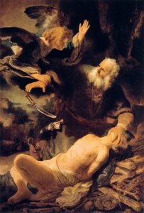 Ofiara Izaaka, 1635 autorstwa Rembrandt van Rijn