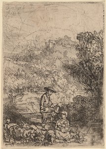 Pasterz i jego rodzina autorstwa Rembrandt van Rijn