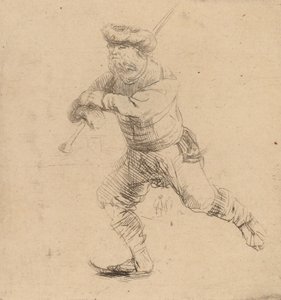 Łyżwiarz, c. 1639. autorstwa Rembrandt van Rijn