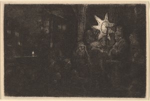Gwiazda królów: kawałek na noc autorstwa Rembrandt van Rijn