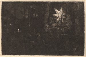 Gwiazda królów: kawałek na noc autorstwa Rembrandt van Rijn