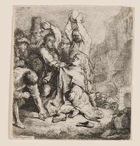 Kamienowanie św. Szczepana autorstwa Rembrandt van Rijn