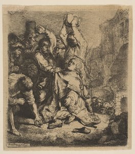 Ukamienowanie św. Szczepana, 1635. autorstwa Rembrandt van Rijn