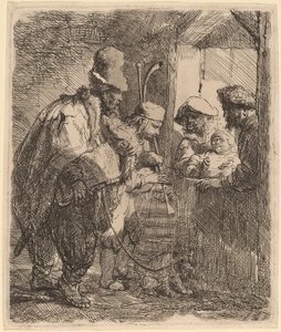 Spacerujący Muzycy autorstwa Rembrandt van Rijn
