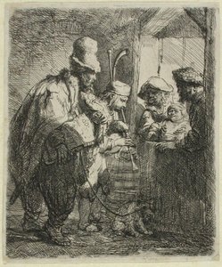 Wędrowni muzycy autorstwa Rembrandt van Rijn